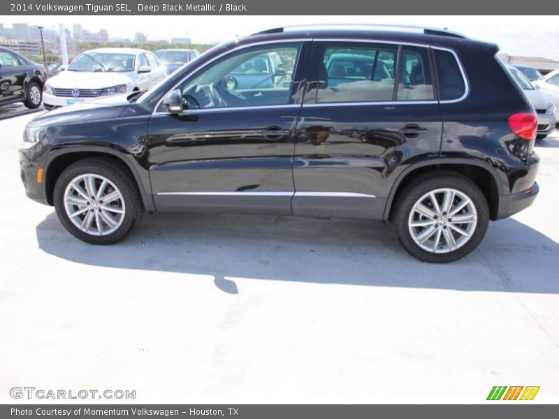 Deep Black Metallic / Black 2014 Volkswagen Tiguan SEL