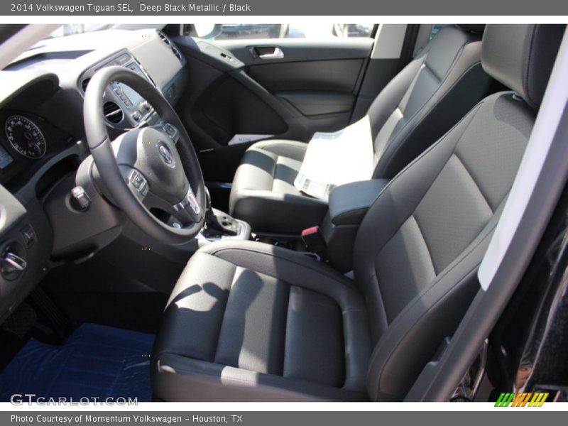 Deep Black Metallic / Black 2014 Volkswagen Tiguan SEL