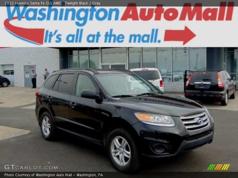 Twilight Black / Gray 2012 Hyundai Santa Fe GLS AWD