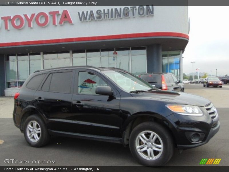 Twilight Black / Gray 2012 Hyundai Santa Fe GLS AWD