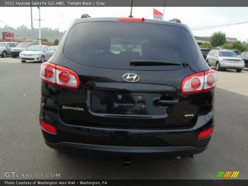 Twilight Black / Gray 2012 Hyundai Santa Fe GLS AWD