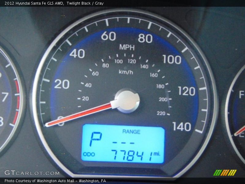 Twilight Black / Gray 2012 Hyundai Santa Fe GLS AWD
