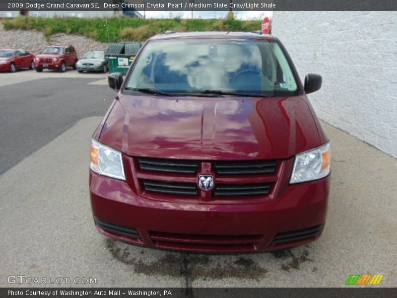 Deep Crimson Crystal Pearl / Medium Slate Gray/Light Shale 2009 Dodge Grand Caravan SE