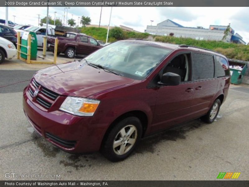 Deep Crimson Crystal Pearl / Medium Slate Gray/Light Shale 2009 Dodge Grand Caravan SE