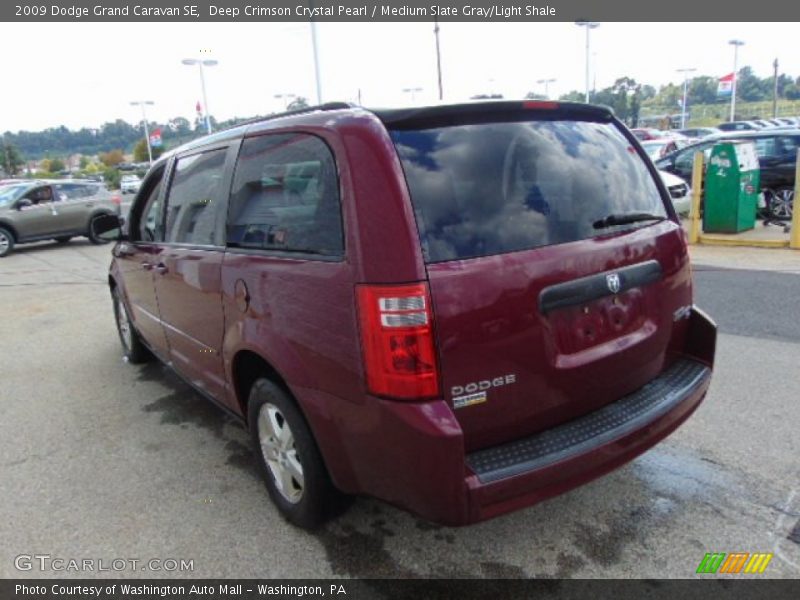 Deep Crimson Crystal Pearl / Medium Slate Gray/Light Shale 2009 Dodge Grand Caravan SE