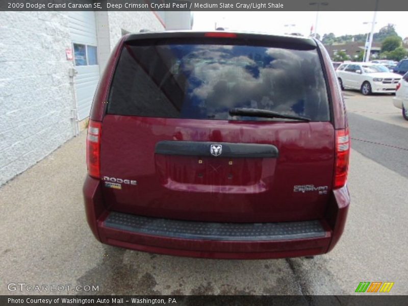 Deep Crimson Crystal Pearl / Medium Slate Gray/Light Shale 2009 Dodge Grand Caravan SE