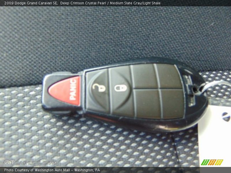Deep Crimson Crystal Pearl / Medium Slate Gray/Light Shale 2009 Dodge Grand Caravan SE