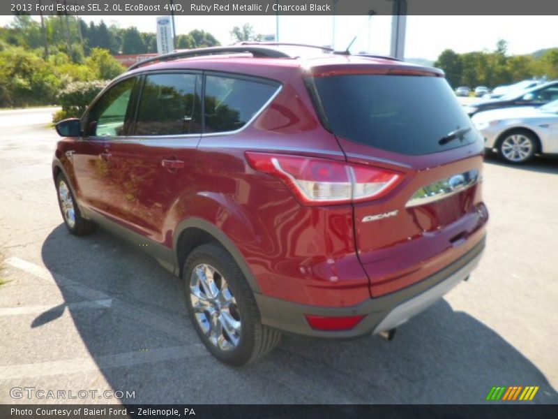 Ruby Red Metallic / Charcoal Black 2013 Ford Escape SEL 2.0L EcoBoost 4WD