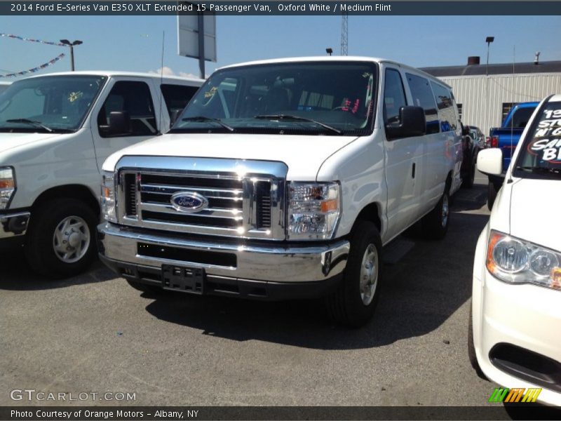 Oxford White / Medium Flint 2014 Ford E-Series Van E350 XLT Extended 15 Passenger Van