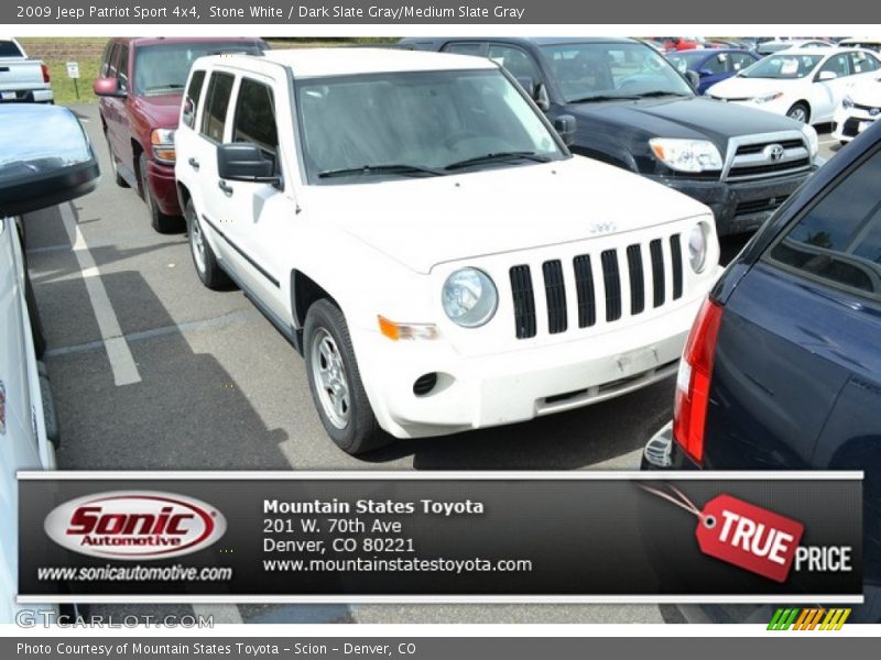 Stone White / Dark Slate Gray/Medium Slate Gray 2009 Jeep Patriot Sport 4x4