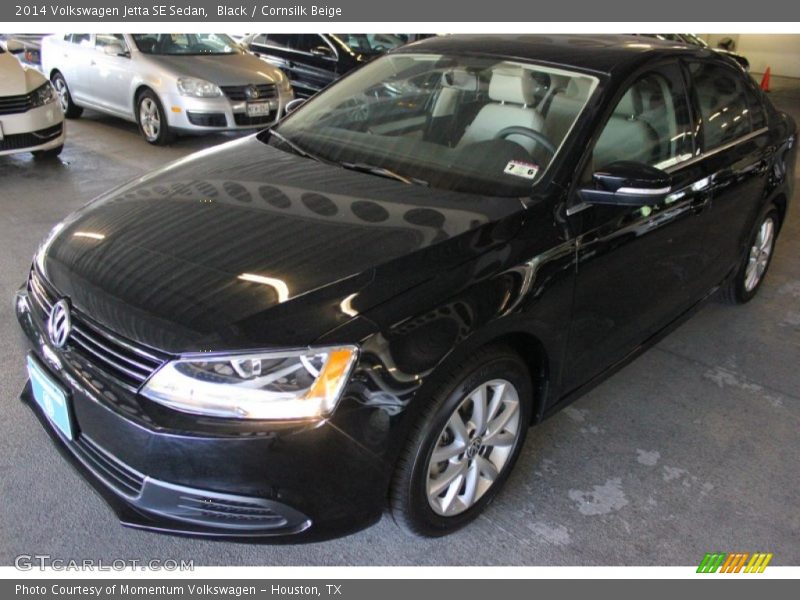 Black / Cornsilk Beige 2014 Volkswagen Jetta SE Sedan
