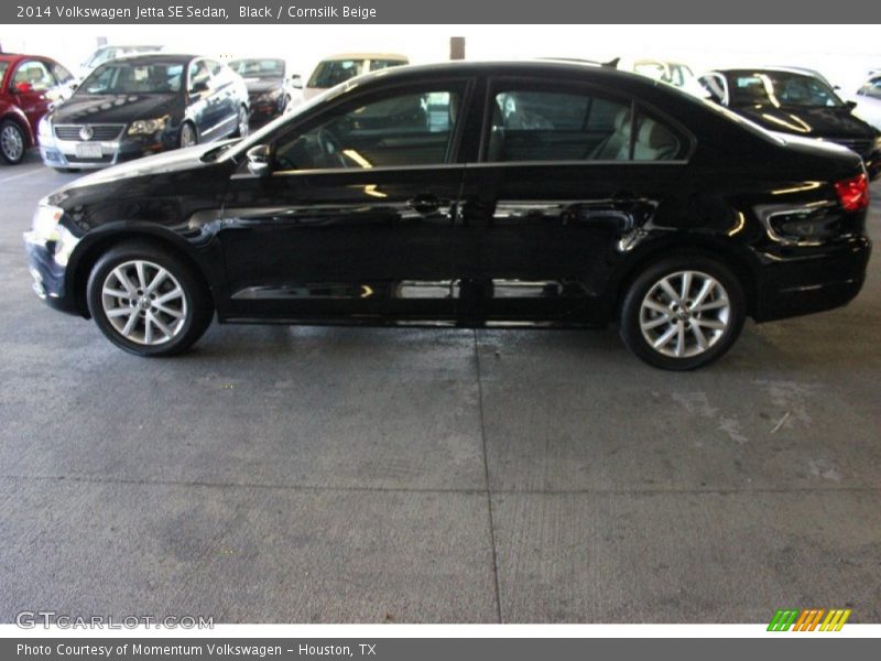 Black / Cornsilk Beige 2014 Volkswagen Jetta SE Sedan