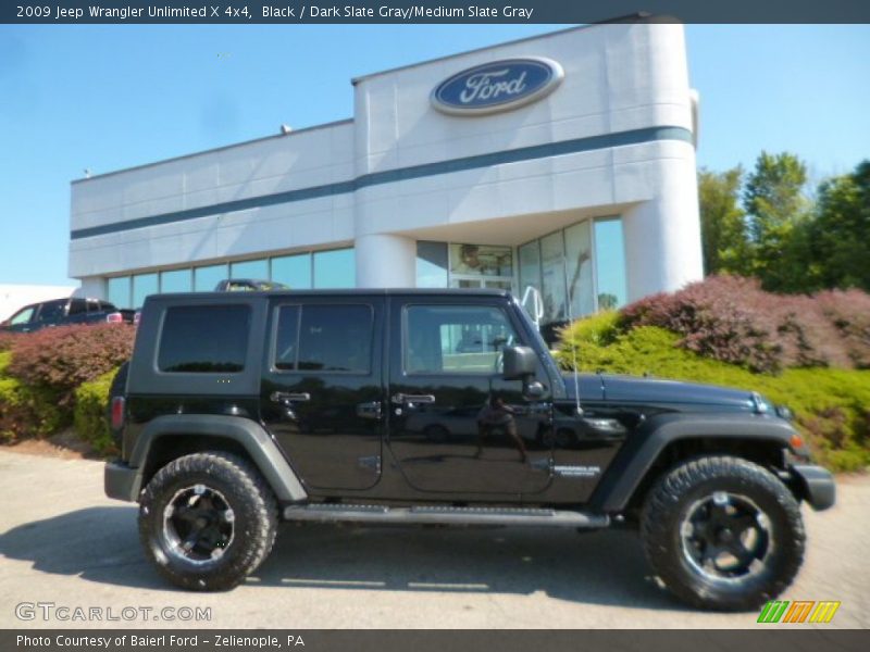 Black / Dark Slate Gray/Medium Slate Gray 2009 Jeep Wrangler Unlimited X 4x4