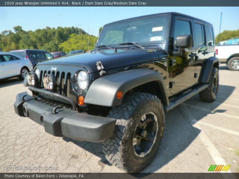 Black / Dark Slate Gray/Medium Slate Gray 2009 Jeep Wrangler Unlimited X 4x4