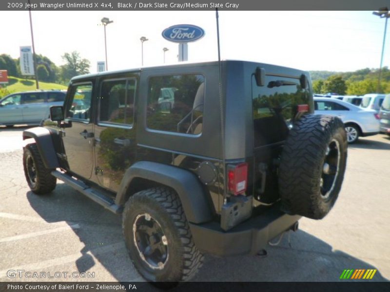 Black / Dark Slate Gray/Medium Slate Gray 2009 Jeep Wrangler Unlimited X 4x4