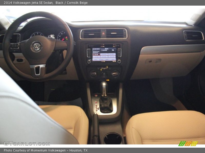 Black / Cornsilk Beige 2014 Volkswagen Jetta SE Sedan