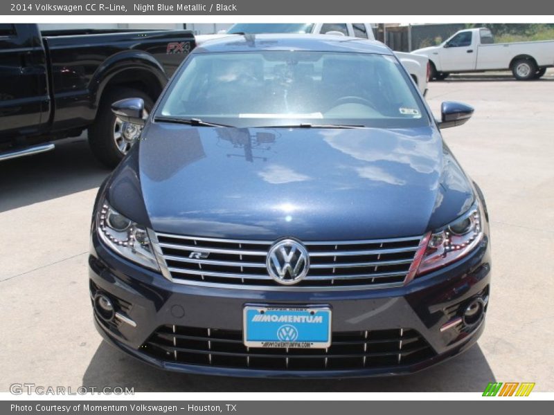 Night Blue Metallic / Black 2014 Volkswagen CC R-Line