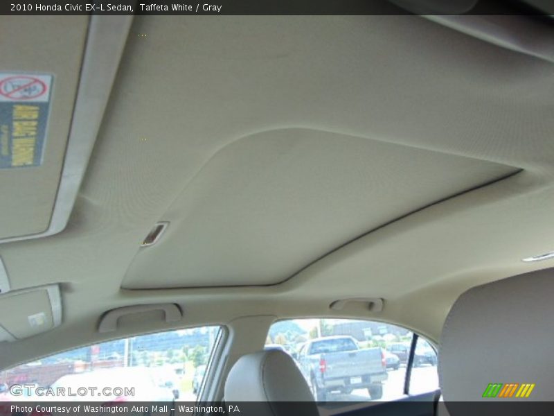 Taffeta White / Gray 2010 Honda Civic EX-L Sedan