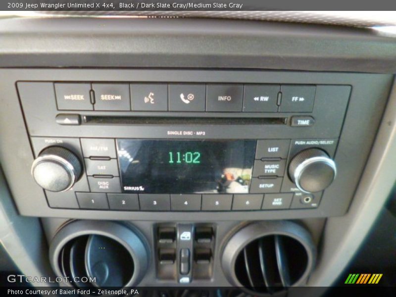 Black / Dark Slate Gray/Medium Slate Gray 2009 Jeep Wrangler Unlimited X 4x4
