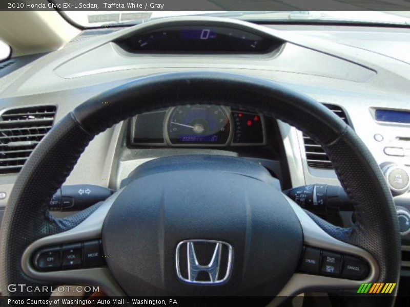 Taffeta White / Gray 2010 Honda Civic EX-L Sedan