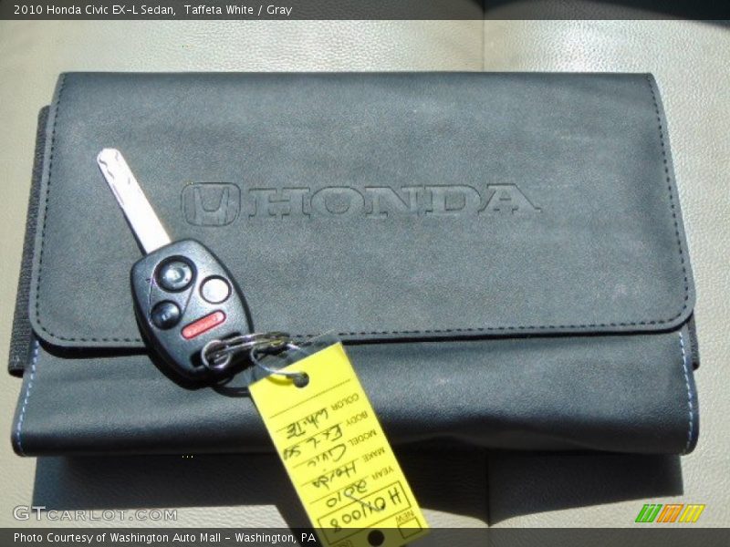 Taffeta White / Gray 2010 Honda Civic EX-L Sedan