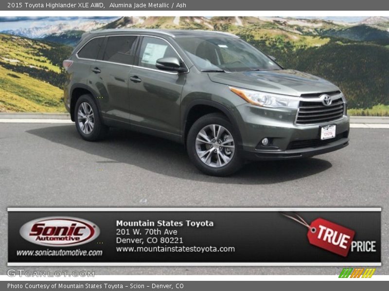 Alumina Jade Metallic / Ash 2015 Toyota Highlander XLE AWD