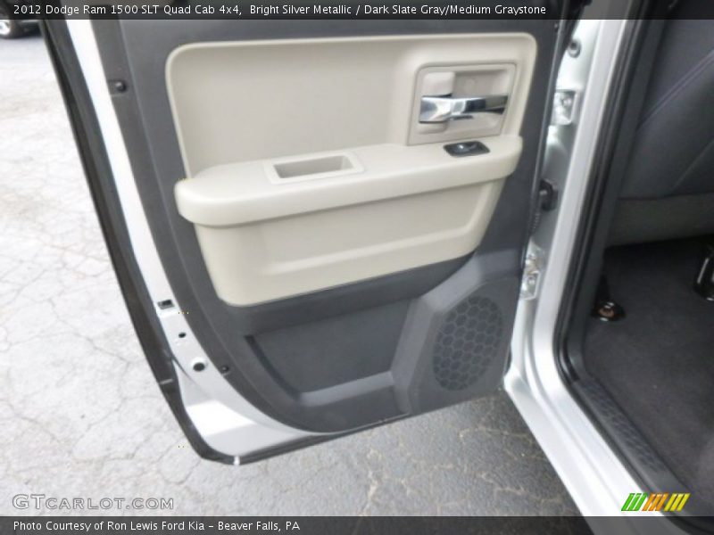 Bright Silver Metallic / Dark Slate Gray/Medium Graystone 2012 Dodge Ram 1500 SLT Quad Cab 4x4