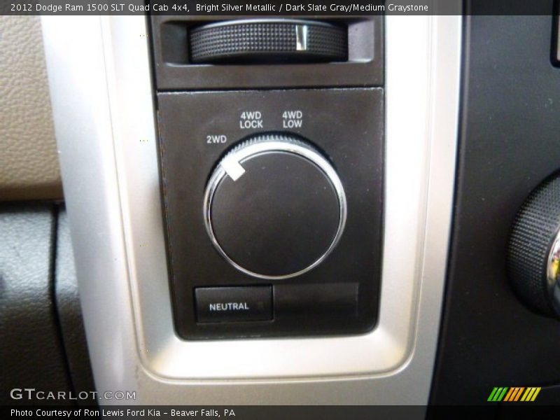 Bright Silver Metallic / Dark Slate Gray/Medium Graystone 2012 Dodge Ram 1500 SLT Quad Cab 4x4
