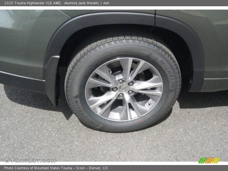 Alumina Jade Metallic / Ash 2015 Toyota Highlander XLE AWD