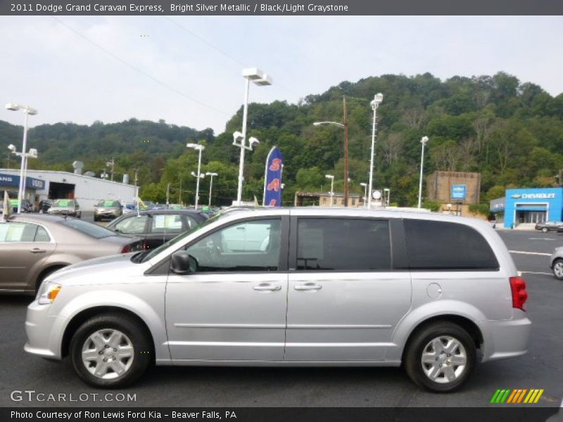 Bright Silver Metallic / Black/Light Graystone 2011 Dodge Grand Caravan Express