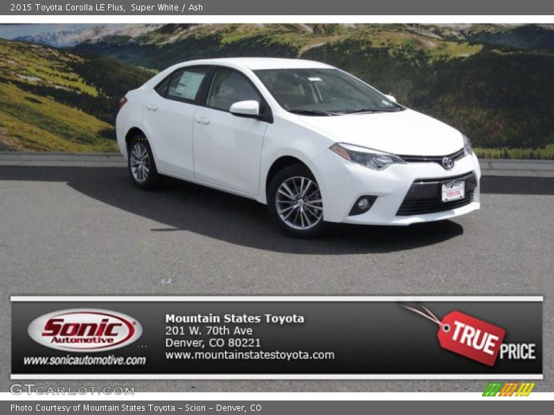 Super White / Ash 2015 Toyota Corolla LE Plus