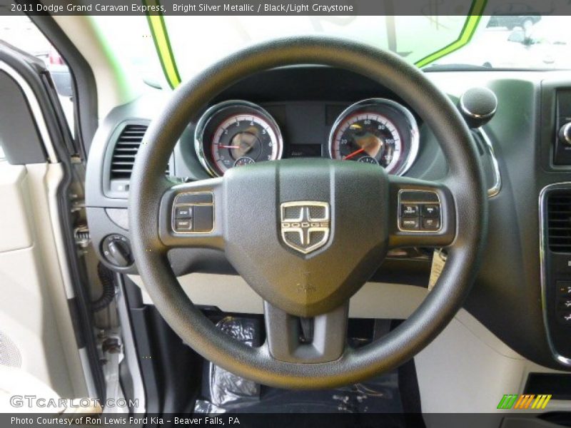 Bright Silver Metallic / Black/Light Graystone 2011 Dodge Grand Caravan Express