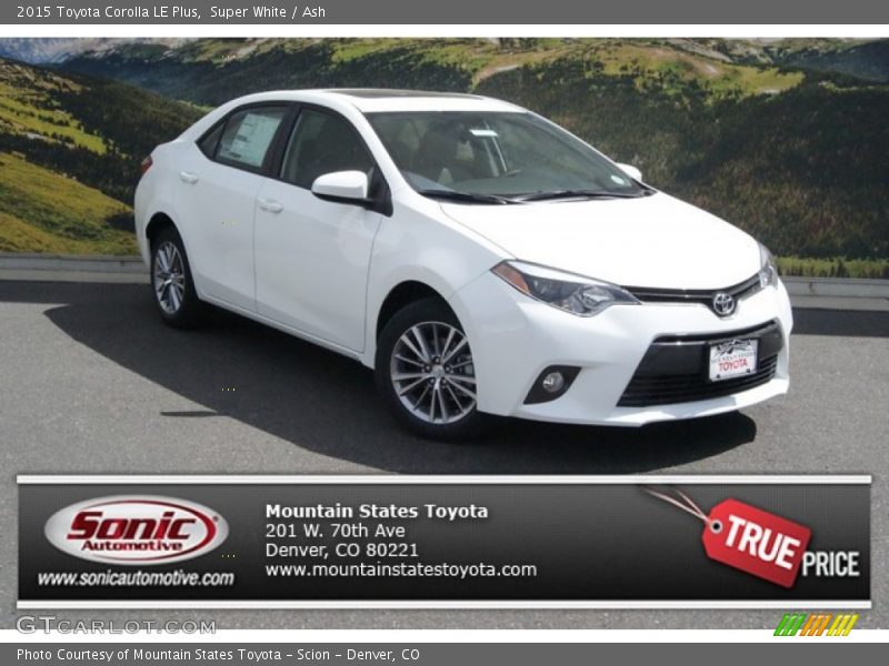 Super White / Ash 2015 Toyota Corolla LE Plus