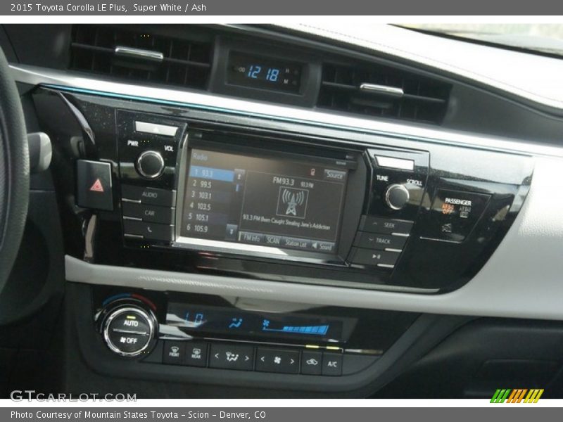 Super White / Ash 2015 Toyota Corolla LE Plus