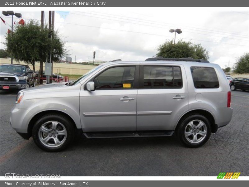 Alabaster Silver Metallic / Gray 2012 Honda Pilot EX-L