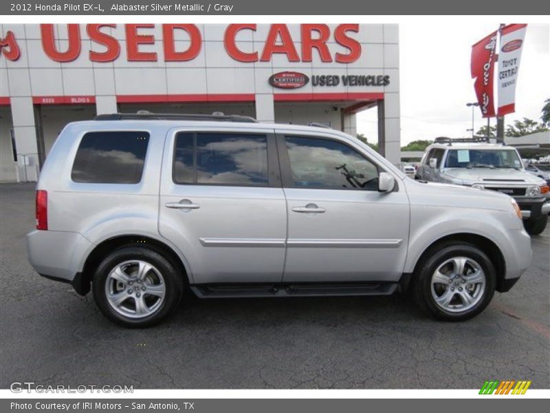 Alabaster Silver Metallic / Gray 2012 Honda Pilot EX-L