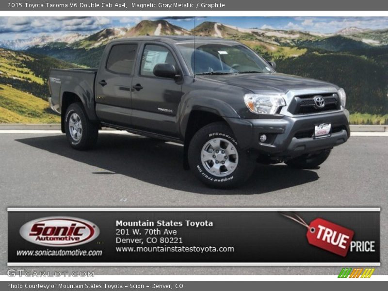 Magnetic Gray Metallic / Graphite 2015 Toyota Tacoma V6 Double Cab 4x4