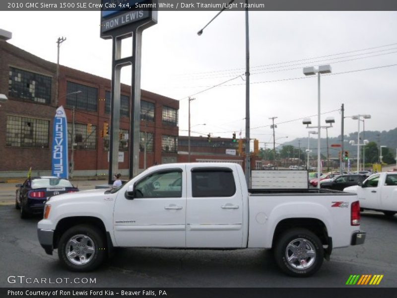 Summit White / Dark Titanium/Light Titanium 2010 GMC Sierra 1500 SLE Crew Cab 4x4