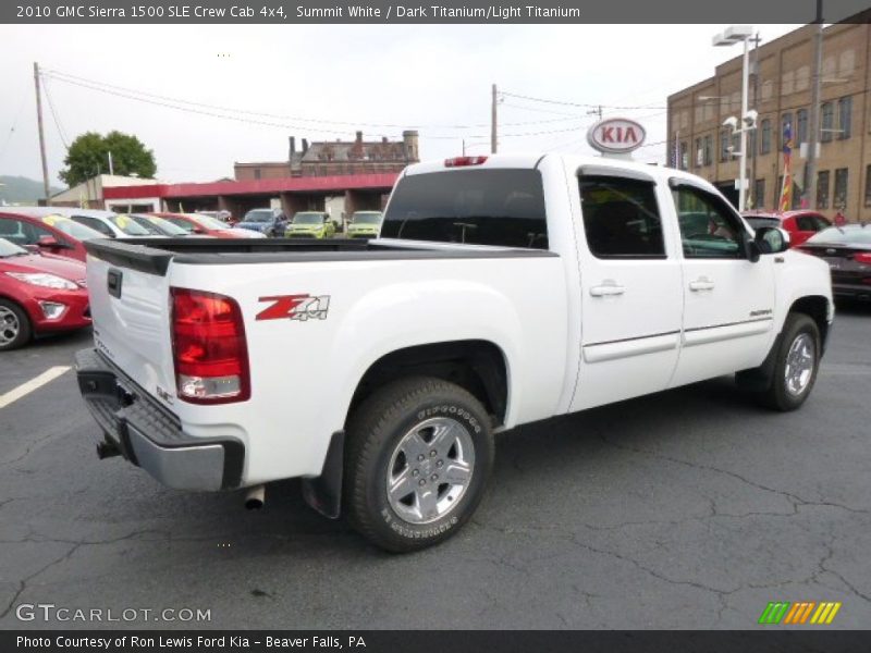 Summit White / Dark Titanium/Light Titanium 2010 GMC Sierra 1500 SLE Crew Cab 4x4