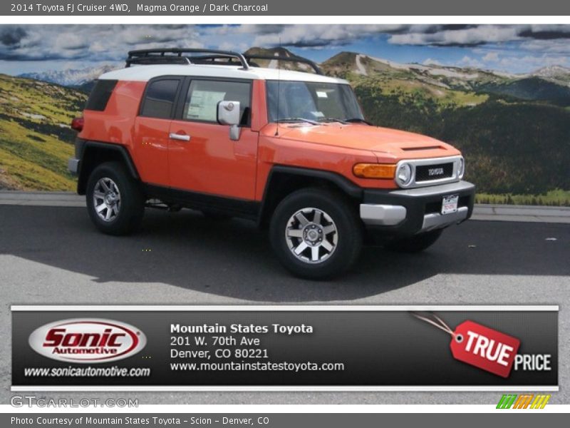 Magma Orange / Dark Charcoal 2014 Toyota FJ Cruiser 4WD