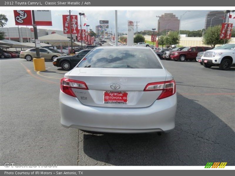 Classic Silver Metallic / Ash 2012 Toyota Camry L