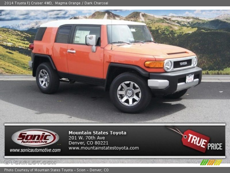 Magma Orange / Dark Charcoal 2014 Toyota FJ Cruiser 4WD