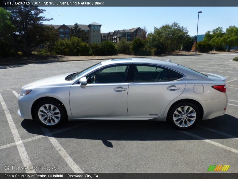 Silver Lining Metallic / Black 2013 Lexus ES 300h Hybrid