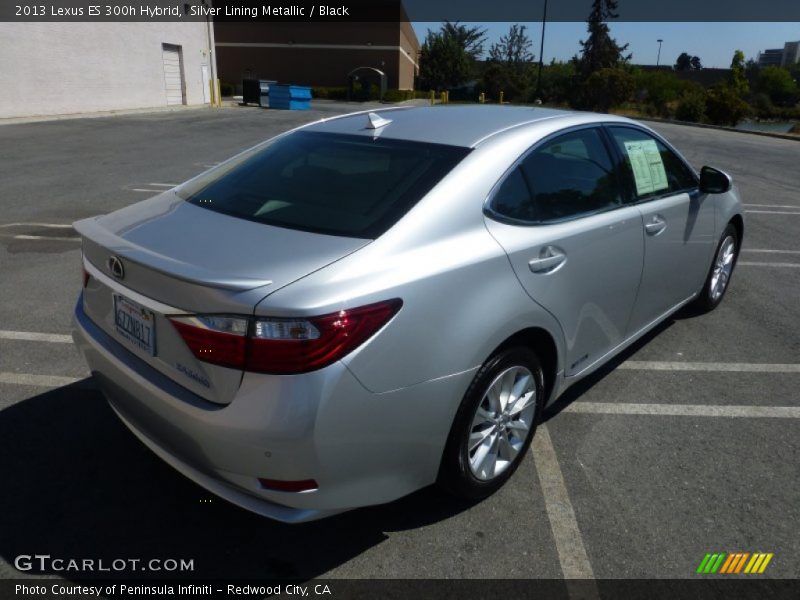 Silver Lining Metallic / Black 2013 Lexus ES 300h Hybrid