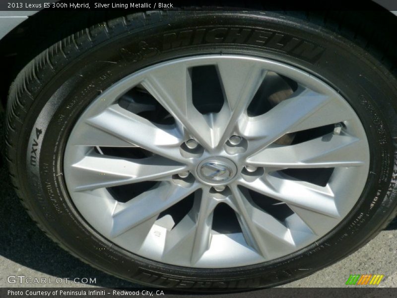 Silver Lining Metallic / Black 2013 Lexus ES 300h Hybrid