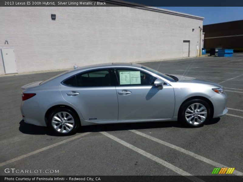 Silver Lining Metallic / Black 2013 Lexus ES 300h Hybrid