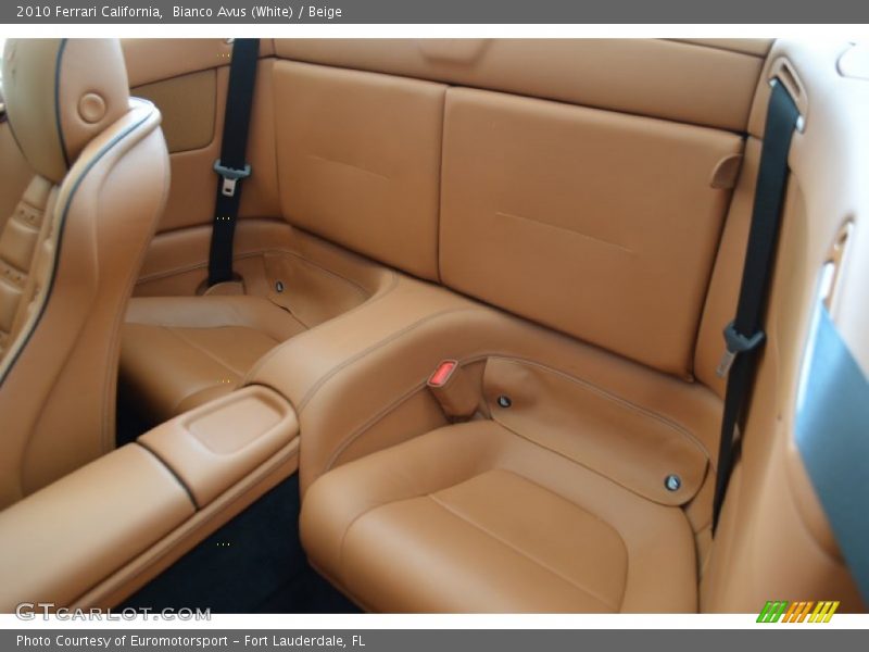 Rear Seat of 2010 California 