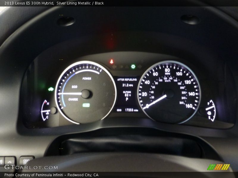 Silver Lining Metallic / Black 2013 Lexus ES 300h Hybrid