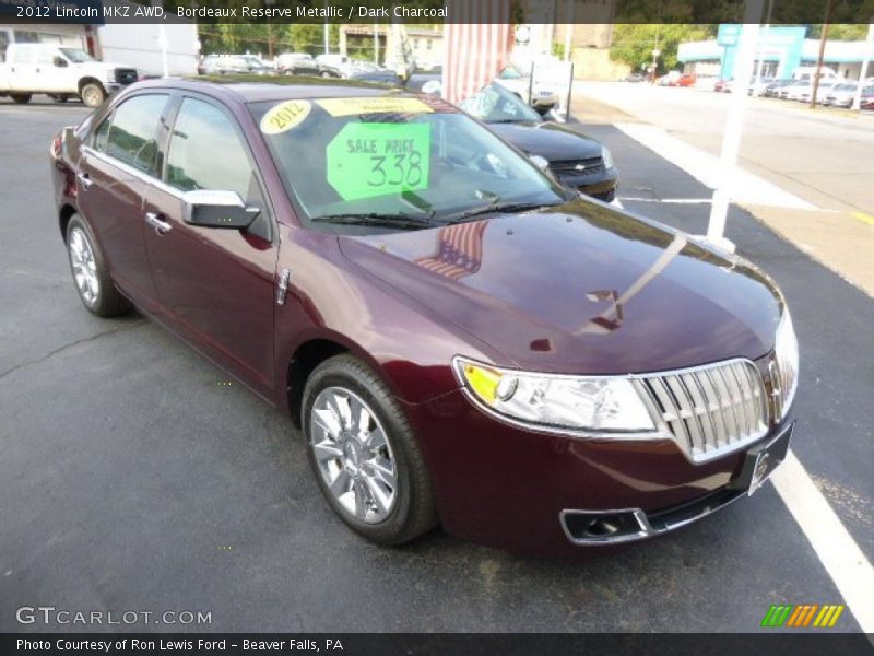 Bordeaux Reserve Metallic / Dark Charcoal 2012 Lincoln MKZ AWD