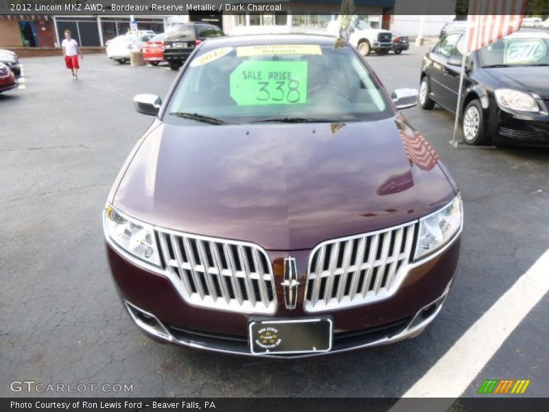 Bordeaux Reserve Metallic / Dark Charcoal 2012 Lincoln MKZ AWD